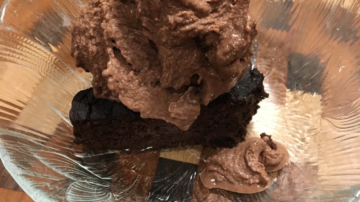 Chocolate Almond Ice Cream on a Chocolate Torte- sugar free, grain free, dairy&nbsp;free
